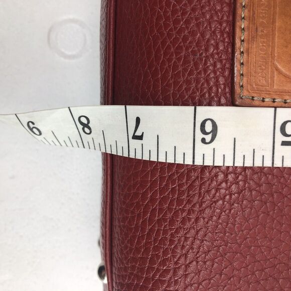 Vintage Dooney & Bourke Genuine Pebbled Leather Red Adj tote Crossbody Bag - Picture 13 of 15